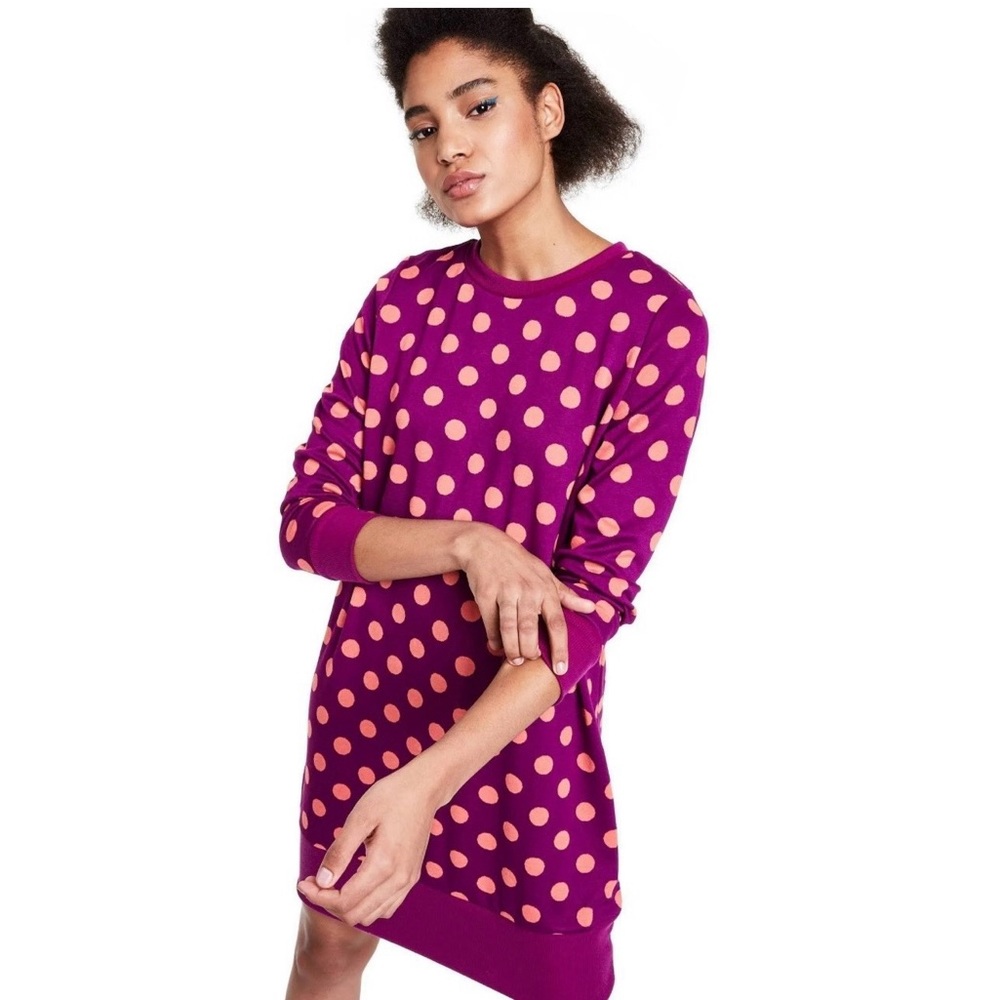 Victor Glemaud x Target Purple Polka Dot Long Sleeve Dress Tunic